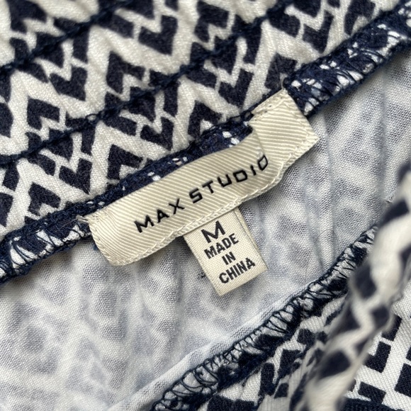 Max Studio Maxi Black and White Skirt with Drawstring and Pockets - Size Medium - Picture 4 of 6